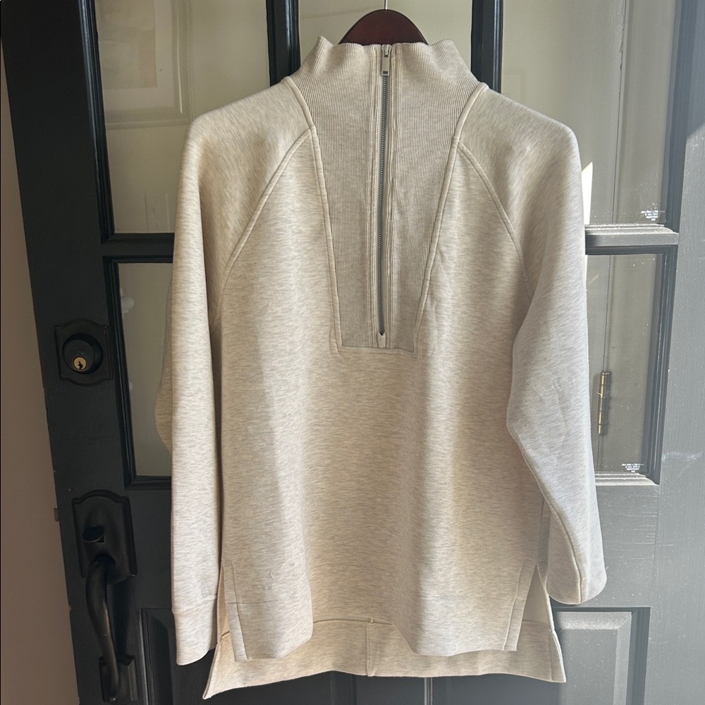 Spanx, size M (its oversized) air essentials half zip tunic.